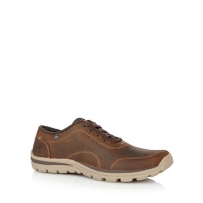 Skechers Big and tall dark brown 'superior harvin' trainers